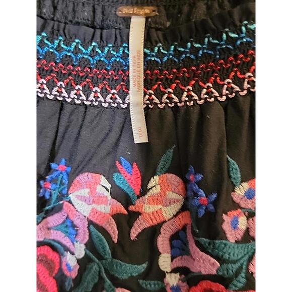 Free People Sunbeam Off The Shoulder Women's Size S Embroidered Mini Dress - Picture 8 of 9